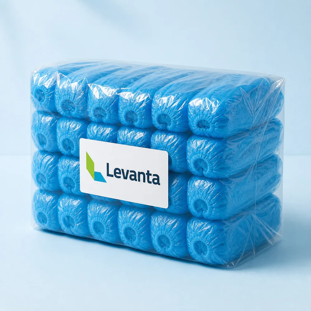 Оптовая упаковка бахил Levanta