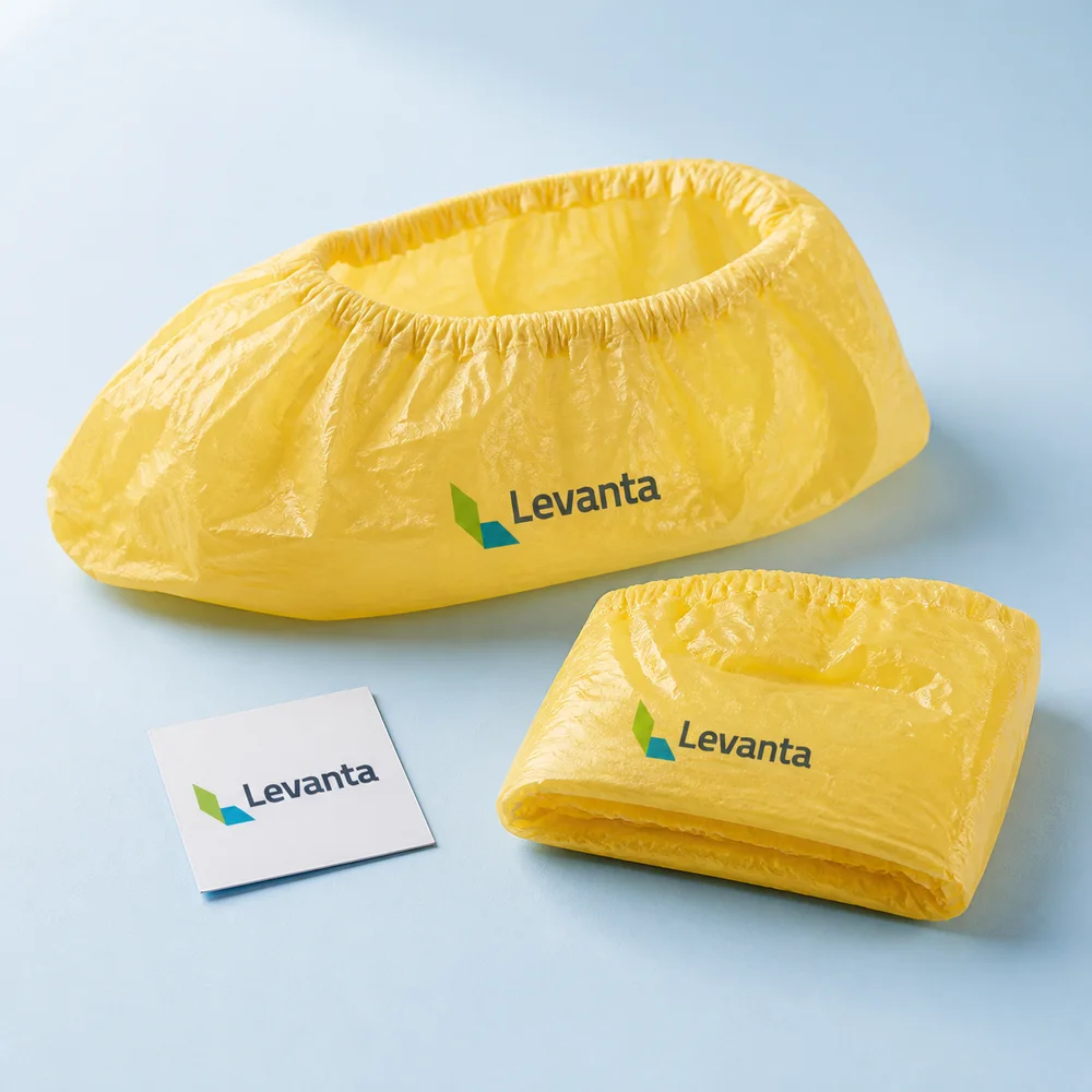 Жёлтые одноразовые бахилы Levanta