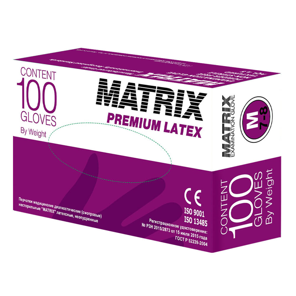 Перчатки латексные Matrix Premium Latex
